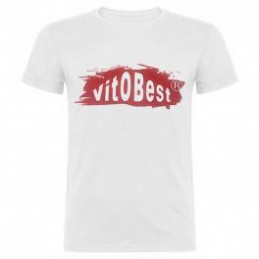 VitOBest Camiseta Manga Corta Hombre - Blanca y Ro