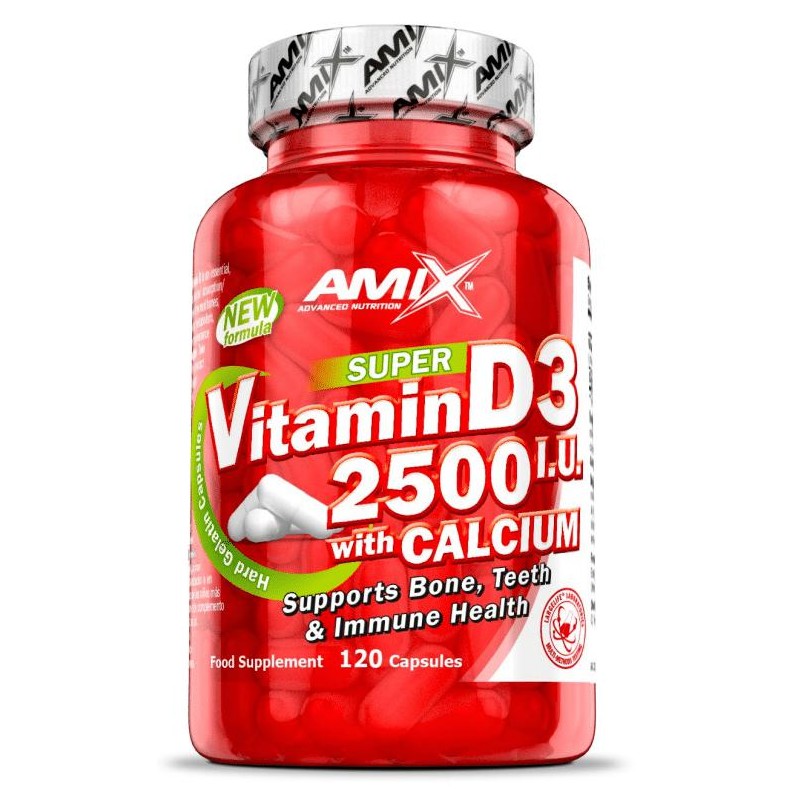Amix Vitamina D3 2500 I.U + Calcio 120 caps